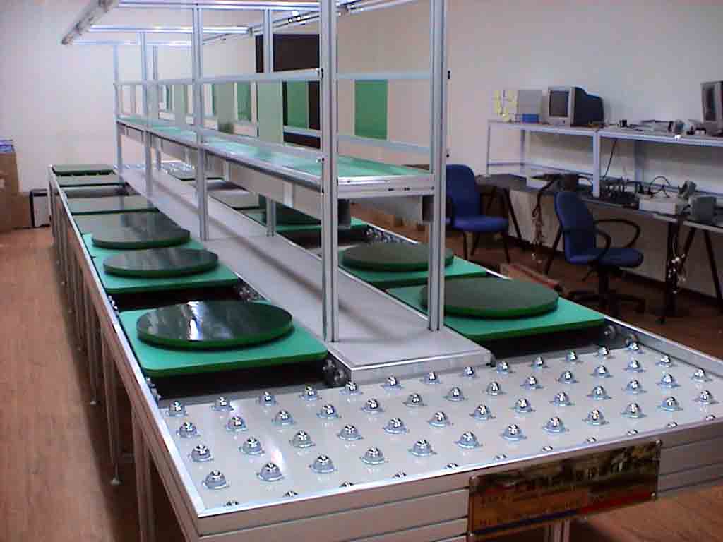 平面环形无动力总装线